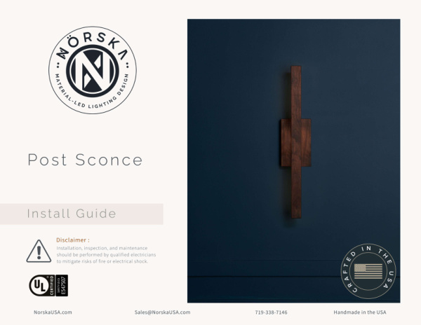 Post Sconce installation guide cover