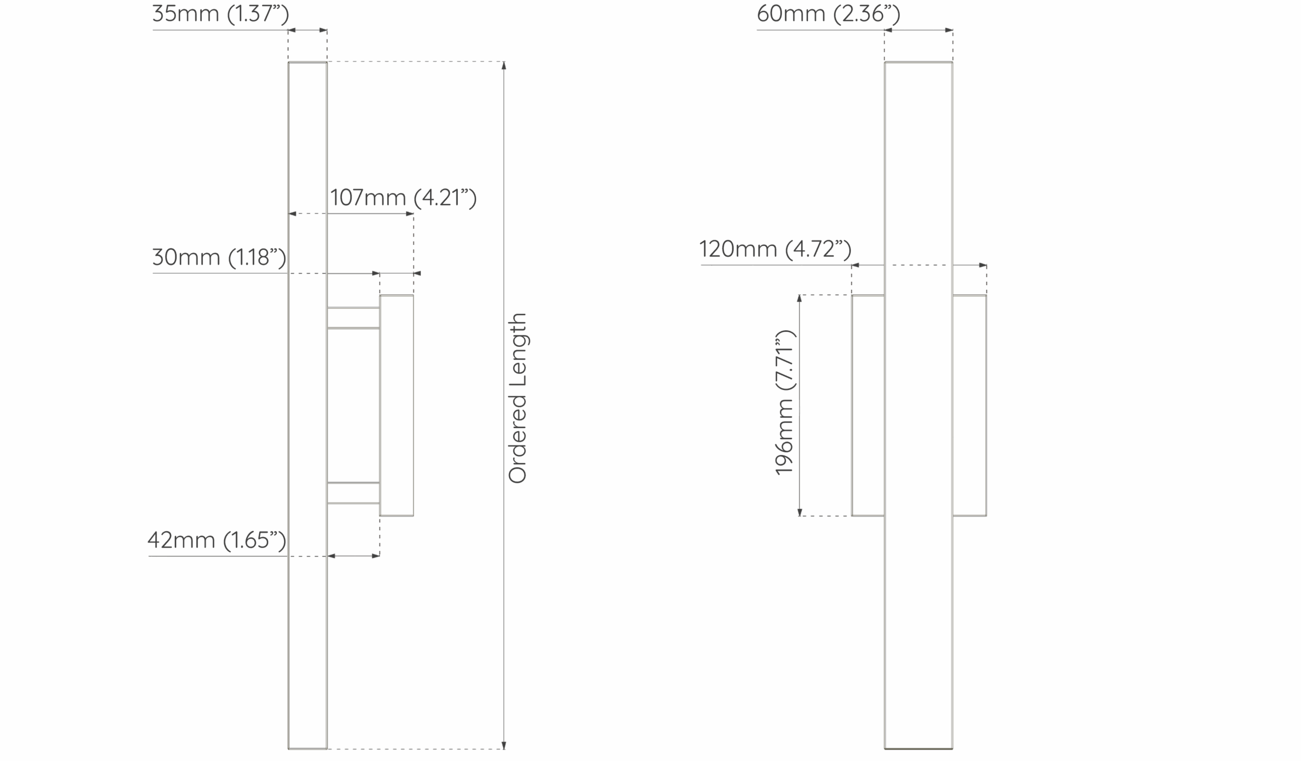 Seks Sconce dimensional drawing